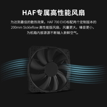 酷冷至尊(CoolerMaster)HAF700EVO EATX全塔电脑机箱 支持480散热水冷/LCD显示/18x风扇位/免工具装/4090