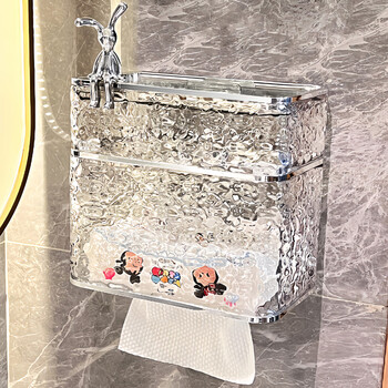 法西尼卫生间纸巾盒壁挂式厕纸盒免打孔防水厕所抽纸盒卫生纸卷纸置