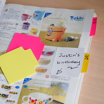 N次贴(STICKN)便利贴强粘可撕便签本学生用记事留言便条纸索引标签贴70x70mm 50张 蓝线条36517