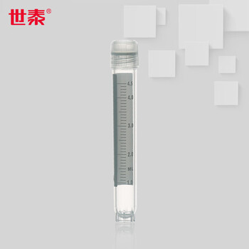 世泰 实验室冻存管螺口冷冻管可立带刻度塑料试剂瓶冷存管盒京仓直发 外螺旋盖星型底25只/拉链袋 容量5ml