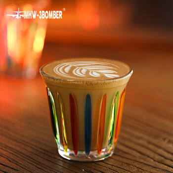 MHW-3BOMBER轰炸机[礼物]咖啡玻璃杯澳白杯拿铁杯水杯Dirty杯子手绘