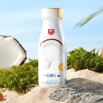 春光食品 海南特产 一口鲜气椰子汁245ml*10 0糖椰汁植物蛋白饮料箱装