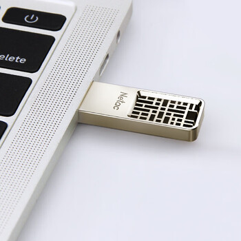 朗科（Netac） U327-64GB创意中国风USB3.2 Gen1 U盘 全金属高速迷你镂空设计闪存盘 珍镍色 64GB