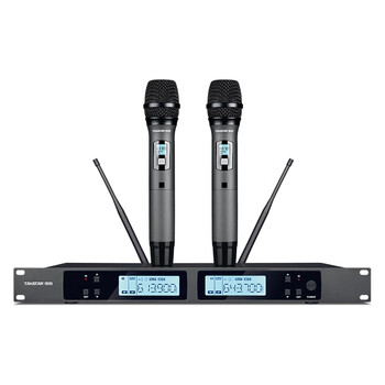 得胜（TAKSTAR）TS-5999无线话筒一拖二 会议室ktv舞台演出家庭专业k歌主持会议手持麦克风 黑色