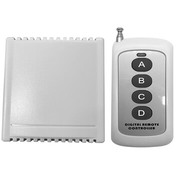 鑫凯辰 无线遥控器收发模块点动自锁互锁 电机正反转道闸弱电四路开关12V12V接收器+遥控器2只