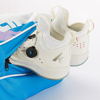 川崎（KAWASAKI）羽毛球包大容量多功能手提单肩斜挎包3支装C8368 米白绿