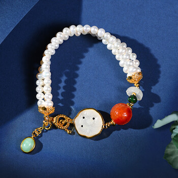 立始 自然淡水珍珠手链女复古中国风手串 m(16cm-18cm)