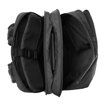 乐上（LEXON）双肩包男15.6/16英寸商务笔记本电脑包男双隔层背包休闲书包黑色