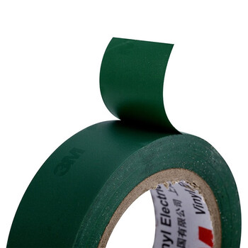 3M电工绝缘胶带汽修线束胶带家装无铅耐磨防潮 绿色 十卷装 1500#