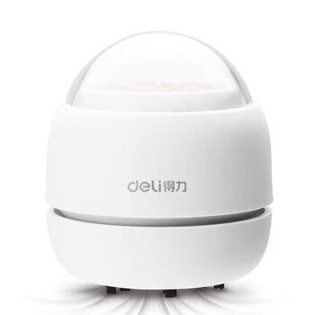 得力【儿童节礼物】强吸力毛刷吸嘴桌面吸尘器 迷你键盘除尘 橡皮屑清洁器学生用品  白18891