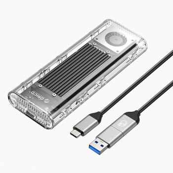 奥睿科（ORICO）USB4硬盘盒40Gbps兼容雷电4/3 M.2 NVMe移动硬盘盒 适用苹果Mac mini笔记本SSD固态扩容TCM2-黑色