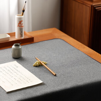 弘梅【全网低价】弘梅包边毛毡 书法国画毛毡垫 文房四宝毛笔书法用桌布毛毡布灰色 50*70cm