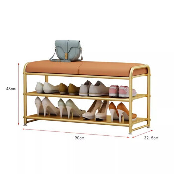 带座橙的鞋柜图片