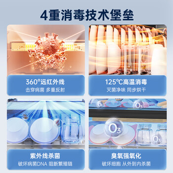 万家乐消毒柜【家电补贴15%】【AD5C】嵌入式130L三门三抽紫外线臭氧双重杀菌碗筷奶瓶母婴消毒柜AD5C