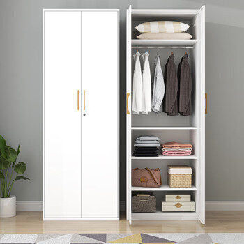 洛克菲勒家用卧室铁皮衣柜阳台储物柜小户型置物简易钢制更衣柜子双门五层