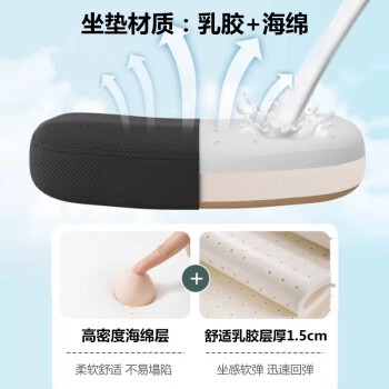 星恺电脑椅子办公椅电竞椅人体工学椅家用升降转椅BG215全黑基础乳胶