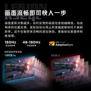 联想（Lenovo）拯救者32英寸 2K曲面 原生180Hz 护眼高色域  音箱  升降旋转 暗区突围电竞游戏显示器 R32qc-30