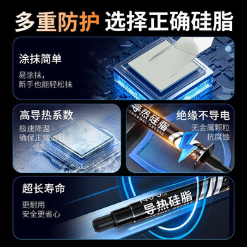 NVV 导热硅脂 散热硅脂 笔记本电脑CPU显卡手机芯片硅脂硅胶导热膏 导热系数18.8(W/m·K)NT-D18 3g装