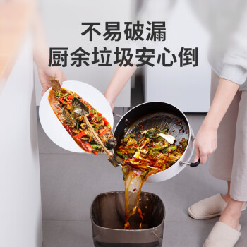美丽雅抽绳垃圾袋300只1丝黑色45*50cm免撕厨房家用手提垃圾袋