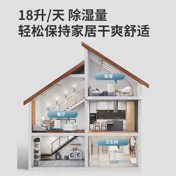 美的（Midea）除湿机吸湿器回南天干衣去湿机 18L/天 40-70㎡ 全屋除湿