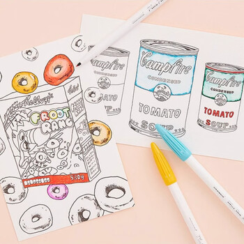 慕那美（monami）新P3000纤维笔水性笔彩色中性笔水彩笔勾线笔手帐笔6色套装-日出系04009Z06-SU水彩笔