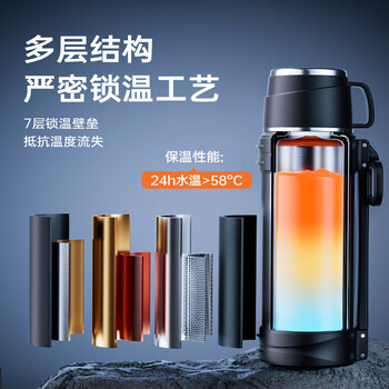 富光保温壶304不锈钢大容量保温暖水瓶车载真空户外旅行壶便携2000ML