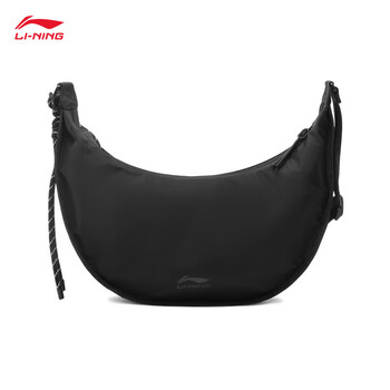 李宁运动生活系列男女同款月牙包潮流休闲斜挎包ABDU165