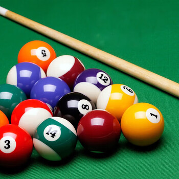 英辉（INVUI）台球子标准黑8水晶球花式16彩大号球台球用品桌球 TV57.2mm