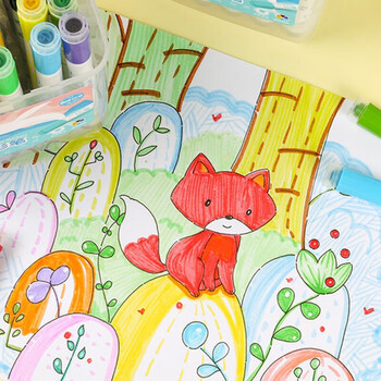 晨光（M&G）(M&G)印章水彩笔涂鸦绘画儿童可水洗水彩笔套装印章水彩笔ACP901E3-24色1盒水彩笔