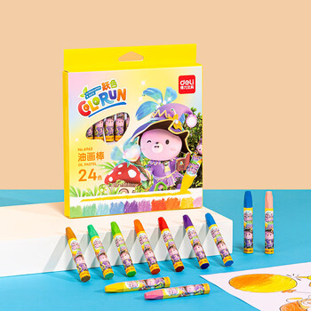 得力(deli)24色学生丝滑油画棒易上色儿童蜡笔绘画笔儿童炫彩棒蜡笔玩具女孩儿童热门商品 得力(deli)24色学生丝滑油画棒易上色儿童蜡笔绘画笔儿童炫彩棒蜡笔玩具女孩儿童热门商品