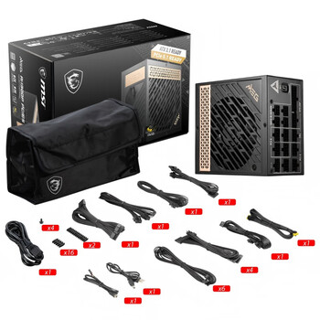 MSI微星 额定1300W白金全模组AI电源ATX3.1/原生12V-2X6/十年保障/全日系电容/数字电路/支持5090显卡