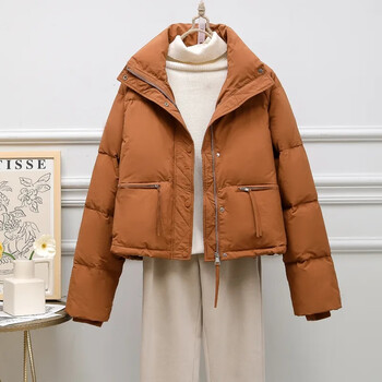 汀慕梵矮个子女生无帽羽绒服女小个子不带帽外套大学生穿女装新款秋冬