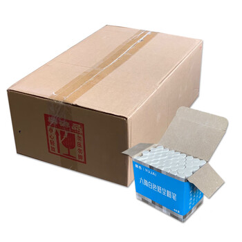 御杰粉笔京东自营六角白色粉笔2400支开学老师学校儿童无尘无毒粉笔教学黑板报专用彩色粉笔整箱批发