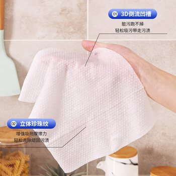 MR妙然厨房湿巾80片*2包吸污清洁巾加厚 一次性抹布油烟机清洁巾