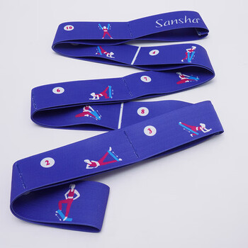 三沙（Sansha）儿童舞蹈弹力带数字格子拉力带芭蕾舞练功瑜伽成人伸展长春花兰11