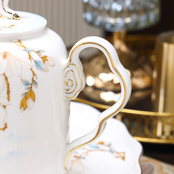 峥野轻奢水杯套装乔迁之喜搬家礼物新中式家用陶瓷杯子茶具整套