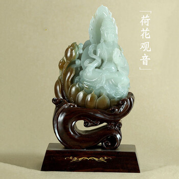 和田玉观音把件图片- 京东