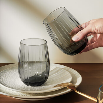 帕莎帕琦（Pasabahce）进口玻璃杯无铅水杯饮料啤酒杯380毫升1只420405灰色