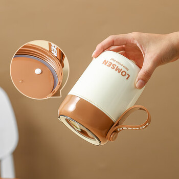 禾恋生日礼物男女生早餐杯带盖勺保温杯饭盒实用公司伴手礼定制送客户