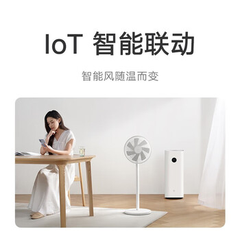 小米直流变频落地扇1X升级款家用直流变频自然风大广角轻音节能电扇支持充电宝供电