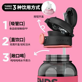 GOOM水上乐园系列水杯（甜酷黑莓）GM-24SS-S4 大容量 携带方便 700ml