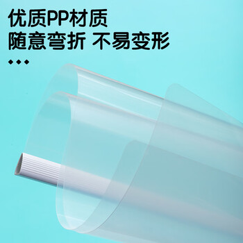 晨光（M&G）文具 10只加厚透明抽杆夹5mm三角拉杆夹文件夹 学生简历夹 考试报告资料收纳夹 办公ADM4163