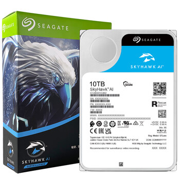 希捷（SEAGATE）安防硬盘 10TB 256MB SATA CMR垂直 机械硬盘 视频储存 三年质保 希捷酷鹰AI 3.5英寸ST10000VE001