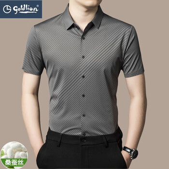 服饰内衣>男装>衬衫>金利来(goldlion)>金利来(goldlion)衬衫短袖中年