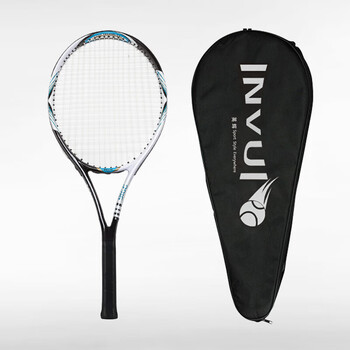 英辉（INVUI）网球拍一体碳素复合 初学者球拍 网球回弹训练器，带线网球，拍包