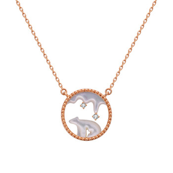 drmeilia专柜同款18k玫瑰金钻石项链女锁骨链2021年新款轻奢小众设计