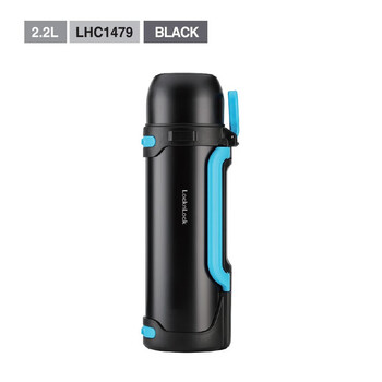 乐扣乐扣（LOCK&LOCK）大容量保温壶户外旅行露营不锈钢便携车载式手提暖壶2.2L黑色