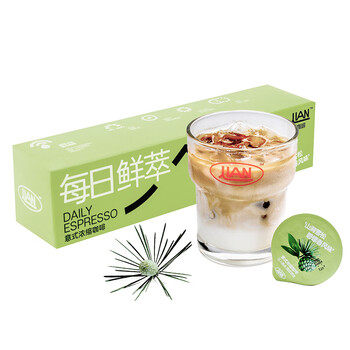 连咖啡每日鲜萃 意式浓缩速溶黑咖啡茶咖山间雪松碧螺春风味 7颗*2g