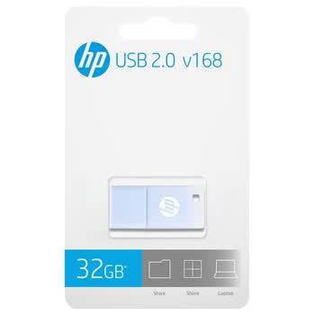 惠普（HP）32GB USB2.0 U盘 v168 微风蓝 可爱创意电脑优盘商务办公学生u盘