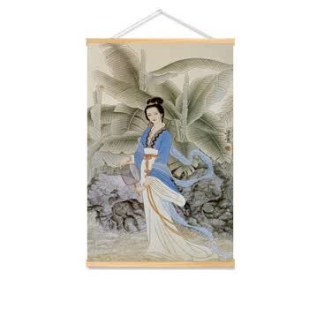 工笔画仕女图型号规格- 京东